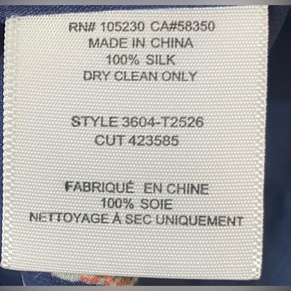 Joie Navy Blue Floral Sheer Blouse, Size M, 100% Silk, Adjustable Straps - Picture 5 of 5